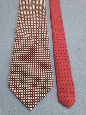 Tommy Hilfiger Red Patterned Men's Tie